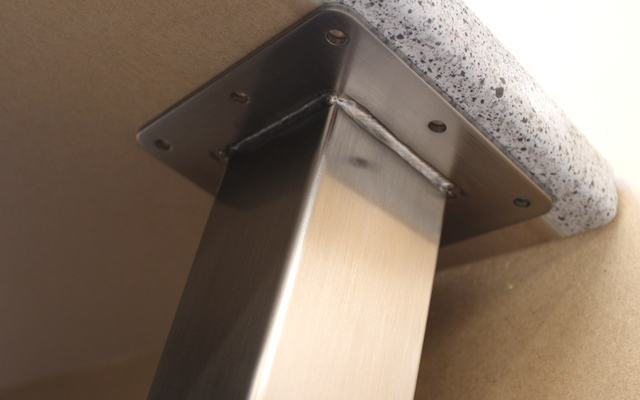 Bordben t/højt bord 60x60x920 mm justerbar, børstet stål