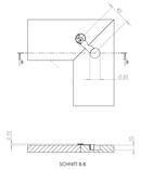 Samlebeslag til rammer Ø20x11 mm, plastik/metal
