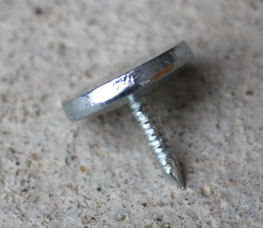 Blik t/magnet Ø15 mm m/søm, elgalvaniseret
