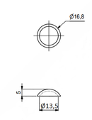 Dækhætte til skrue med Ø15 mm hoved, hvid (10 stk)
