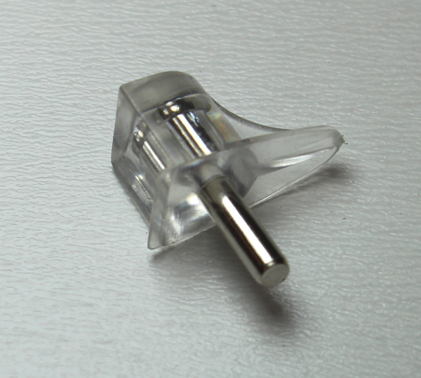 Glashyldebærer Ø3 mm, transparent plastik/metal (10 stk)