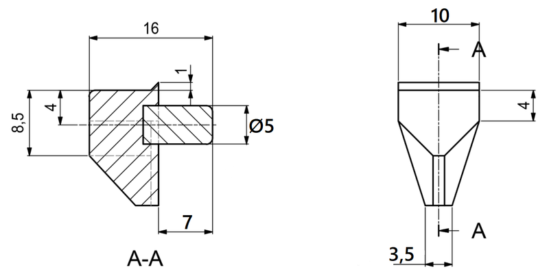 Glashyldebærer Ø5 mm, transparent plastik/metal (10 stk)