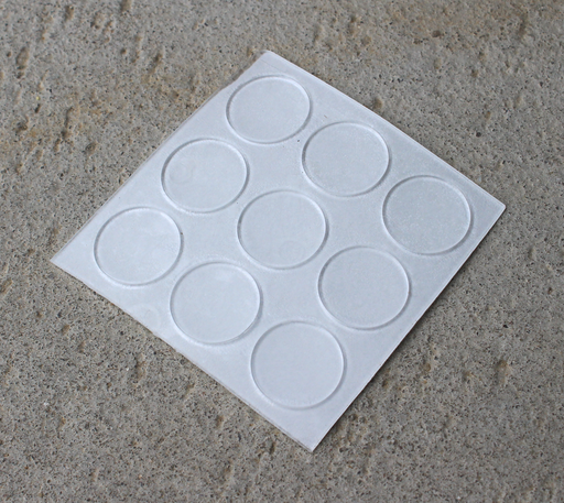 Gummidup Ø18x1 mm, transparent (9 stk)