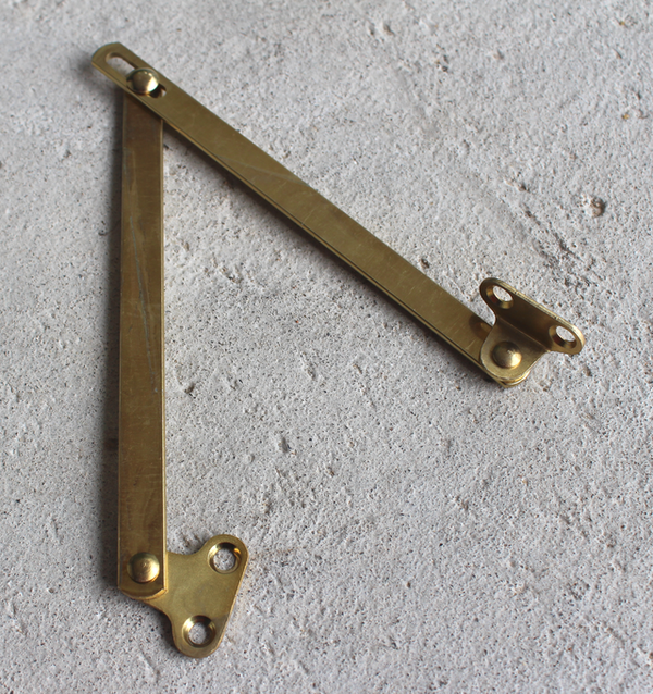 Skærehængsel 250 mm m/vinkel messingbelagt metal