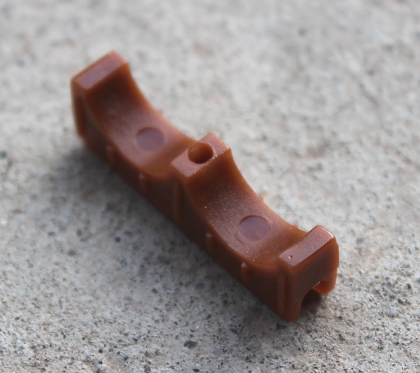 Skydedørsglider 32x10 mm, brun plastik