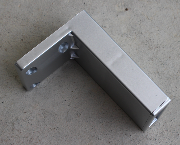 Møbelben 20x50x100 mm, silvermalet plastik