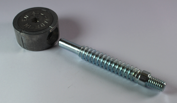 Sengebeslag hus Ø35 mm + bolt M8x84 mm, elgalvaniseret (sæt)