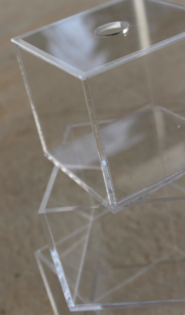 Interiørkasser til skuffe - 4 stk + 1 låg, transparent plastik