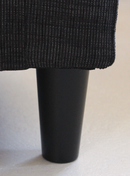 Sofaben Ø59x120 mm, sortmalet bøgetræ