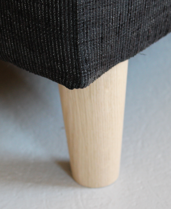 Sofaben Ø59x120 mm, ubehandlet egetræ