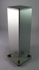 Plastikben 41x41x120 mm, silvermalet plastik