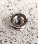 Gevindbøsning M6xØ9x10 mm med hoved, blank metal