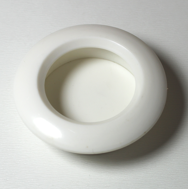 Plastikgreb t/ifræsning Ø40 mm, hvid