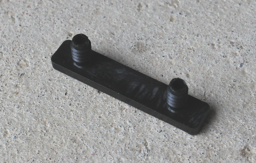 Plastikfod 50x10x4 mm, sort