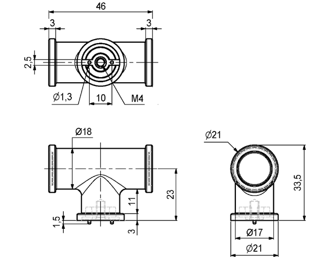 Messingknop "Sprogø" Ø21x46 mm, antik børstet