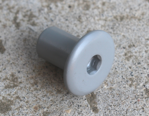 Møbelhoved M8xØ10x16 mm, gråmalet metal