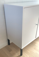 Møbelben til skabe 25x25x150 mm, sort malet metal