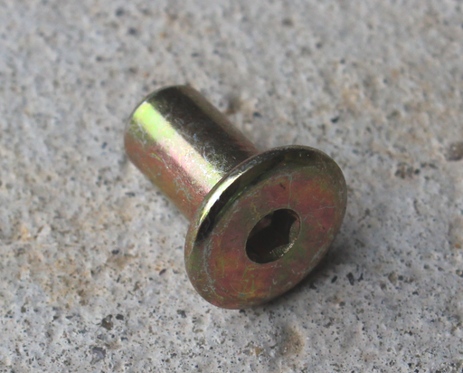 Møbelhoved M6xØ8x15 mm, gultonet