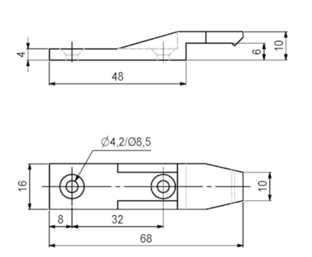 Samlebeslag model 4, sort plastik (sæt)