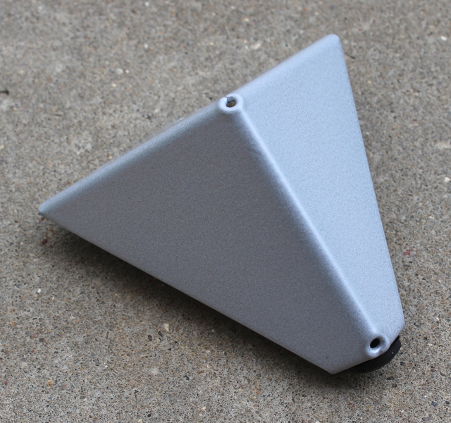 Møbelben til skabe 60x60x67 mm, gråmalet metal