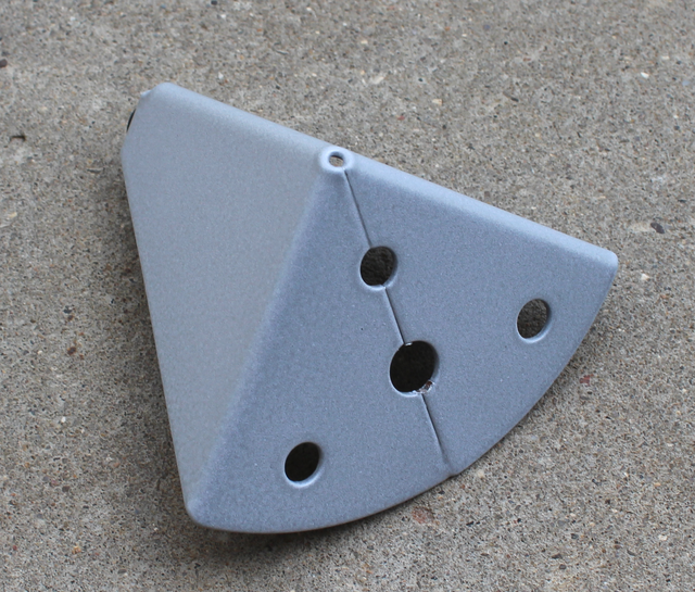Møbelben til skabe 60x60x67 mm, gråmalet metal
