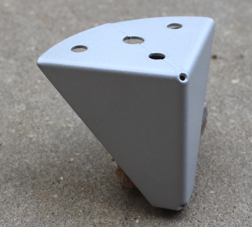 Møbelben til skabe 60x60x67 mm, gråmalet metal