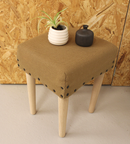 Møbelben til skabe Ø46 mm incl. beslag til montering, ubehandlet egetræ