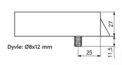 Sokkelben Ø35x135 mm, sort plastik