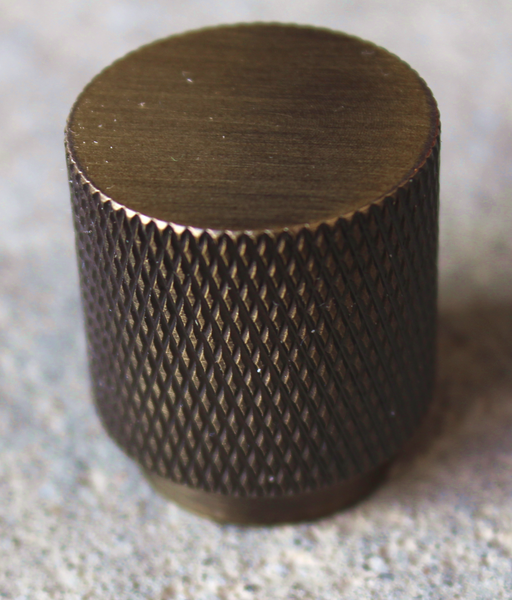 Bronzeknop Ø25x28 mm, børstet