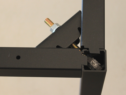 Bordstel H738xB897 mm, sortmalet metal (sæt)