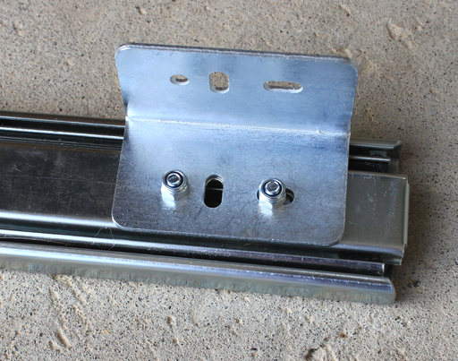 Kugleudtræk 45x500 mm m/lås, fuldt udtræk og vinkler, metal (sæt)