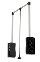 Nedtræksbøjlestang 545-700 mm, aluminium/sort plastik