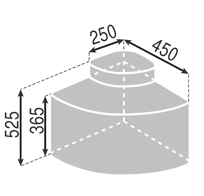 Affaldspand B450xH525 mm - 1x12L + 3x9 L, mørkegrå plastik