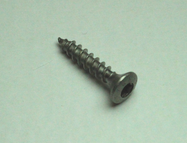 Træskrue Ø3,0x16 mm med Ø6 mm linsehoved og Torx 10, rustfri stål A2