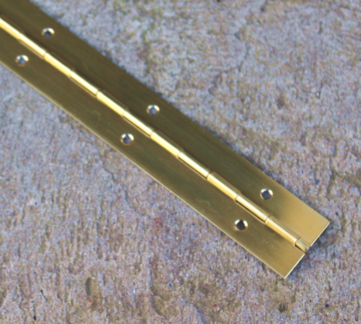 Klaverhængsel 32x655 mm, messing (massiv)
