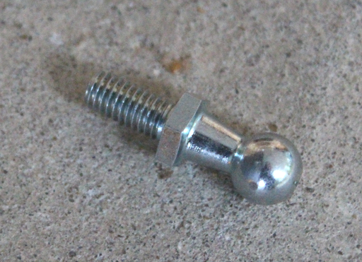 Beslag t/gasdæmper M6 gevind Ø10 mm kugle, elgalvaniseret