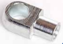 Beslag t/gasdæmper M6 gevind 30x15 mm, elgalvaniseret