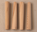 Møbelben (KUN 7 STK PÅ LAGER) Ø35x200 mm, ubehandlet bøgetræ - 2. sortering