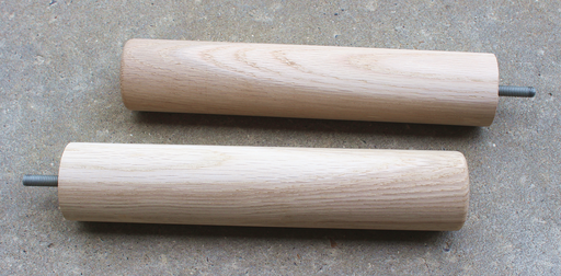 Sofaben (KUN 3 STK PÅ LAGER) Ø50x250 mm, ubehandlet egetræ - 2. sortering