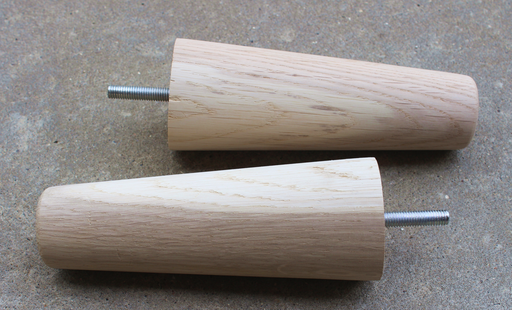 Sofaben (KUN 6 STK PÅ LAGER) Ø59x160 mm, ubehandlet egetræ - 2. sortering