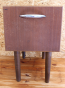 Møbelben til skabe Ø35x200 mm incl. beslag til montering, nøddebrunt asketræ