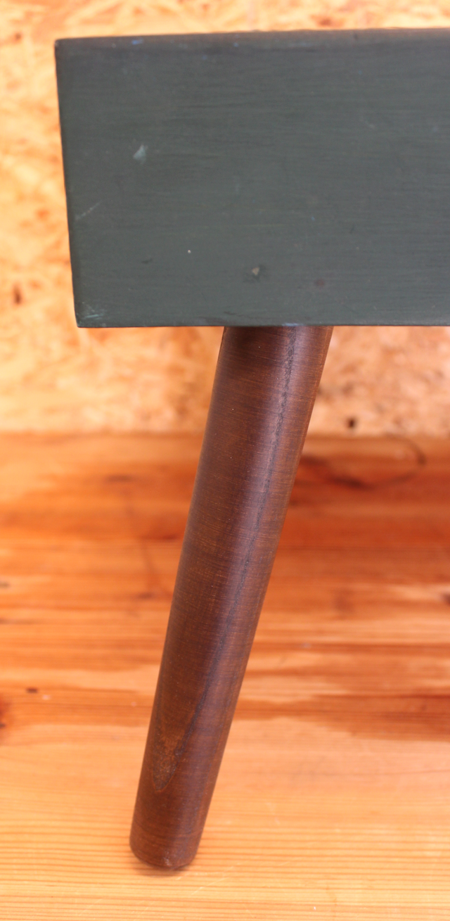 Møbelben Ø35x200 mm incl. beslag til montering, nøddebrunt asketræ