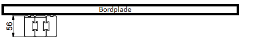 Bordudtræk t/midtertillægsplade 2000 mm åbning, træ (sæt)