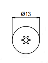 Dækhætte til torx 20, sort (10 stk)