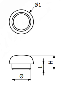 Dækknap med hoved til Ø10 mm hul, ubehandlet bøg (10 stk)