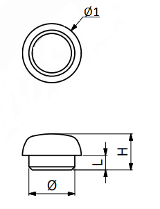 Dækknap med hoved (FÅ STK PÅ LAGER) til Ø16 mm hul, hvidtonet fyrretræ (10 stk) - 2. sortering