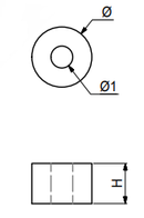 Distanceskive, hvid plastik - flere varianter