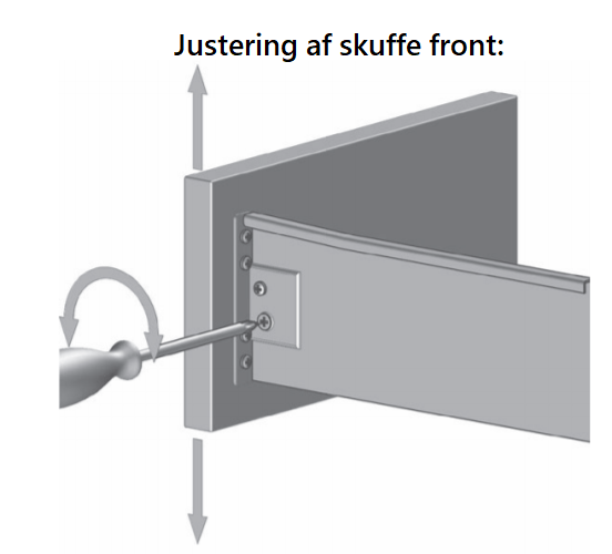 Byg selv skuffe med høj side - 500 mm, hvid metal (sæt)
