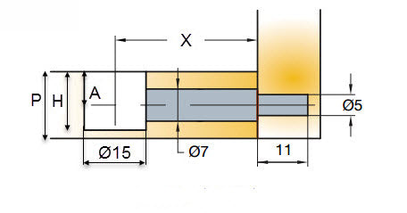 Samlebeslag hus (type 2) til 25 mm plade, zamak