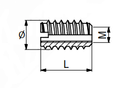 Iskruningsbøsning M12xØ22x30 mm, elgalvaniseret